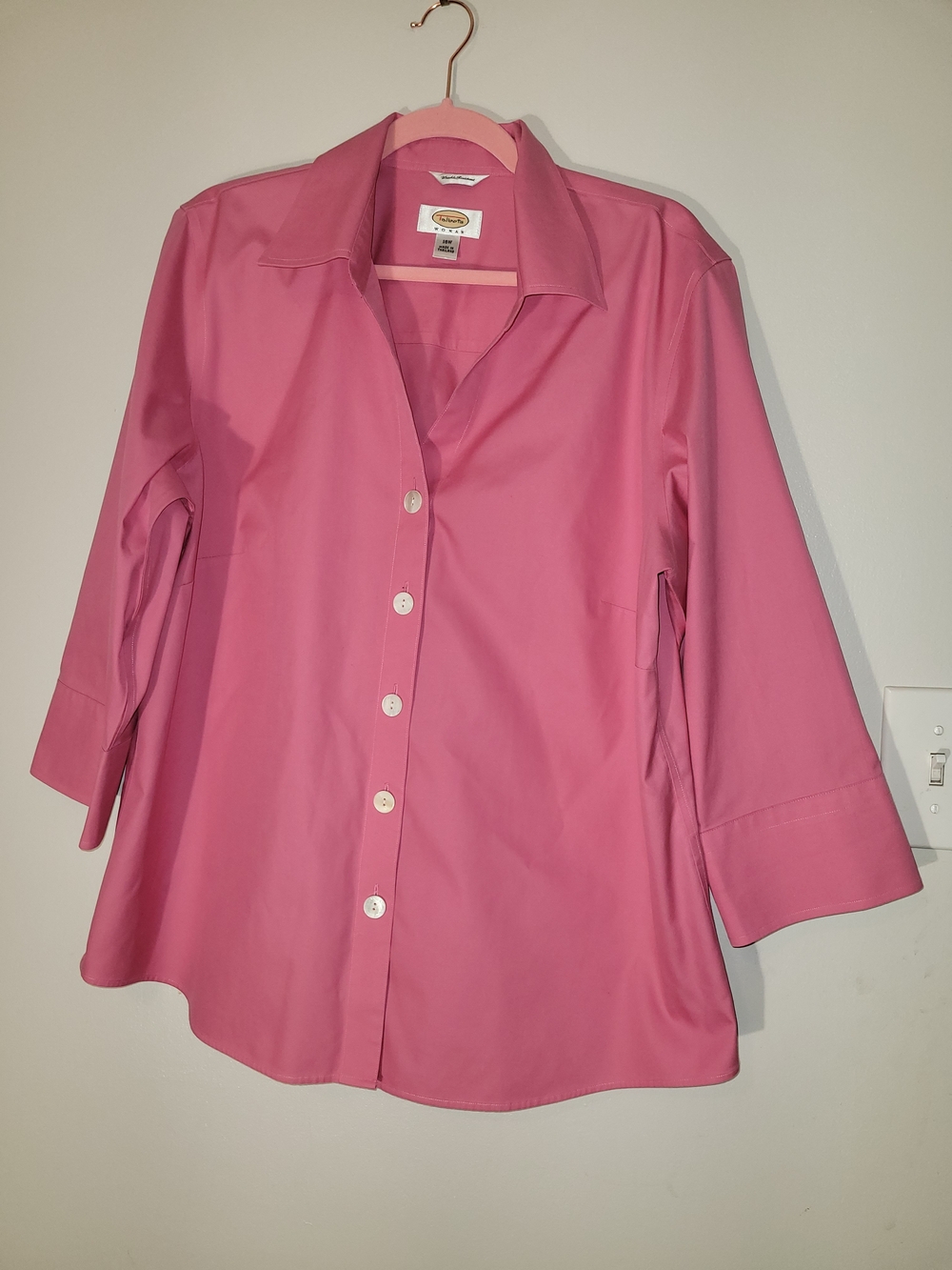 Talbots Pink Button-Down Collared Shirt